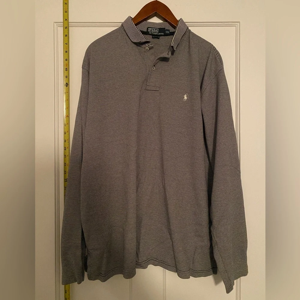 Polo Long Sleeve Shirt - Stripe long sleeve shirt